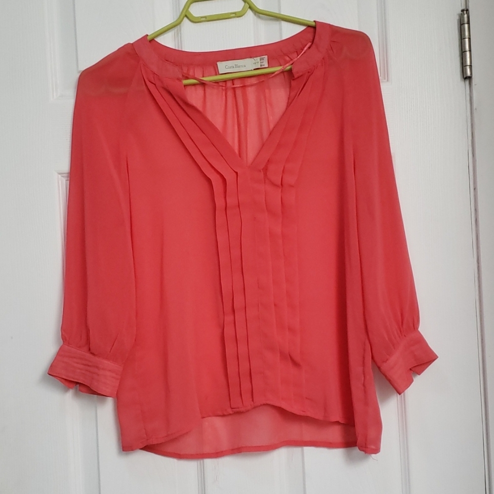 Coral Blouse